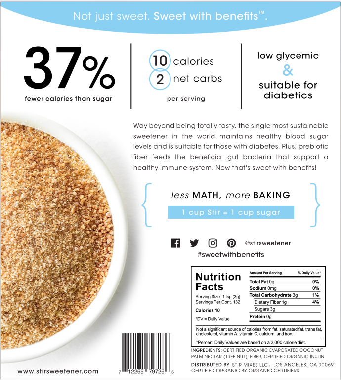 Stir Natural Sweetener 500 count packets bulk